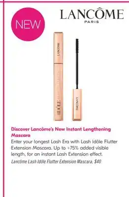 Shoppers Drug Mart Discover Lancôme's New Instant Lengthening Mascara offer