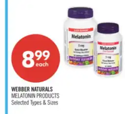 Shoppers Drug Mart WEBBER NATURALS MELATONIN PRODUCTS offer