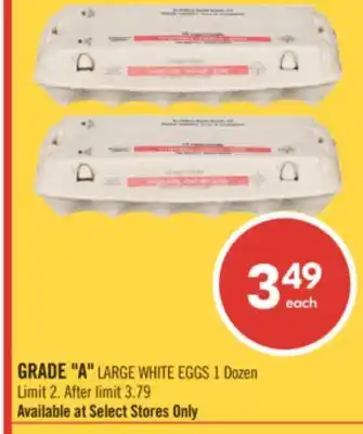 Shoppers Drug Mart GRADE A LARGE WHITE EGGS offer