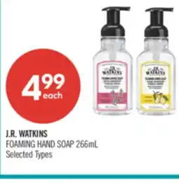 Shoppers Drug Mart J.R> WATKINS FOAMING HAND SOAP offer