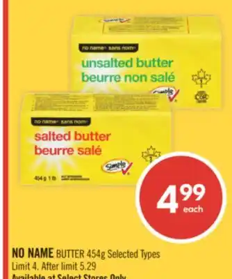 Shoppers Drug Mart NO NAME BUTTER offer