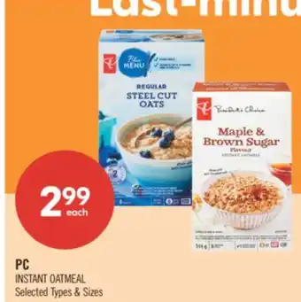 Shoppers Drug Mart PC INSTANT OATMEAL offer