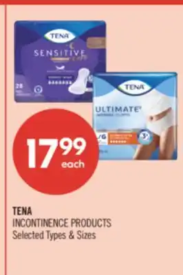 Shoppers Drug Mart TENA INCONTINENCE PRODUCTS offer