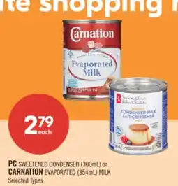 Shoppers Drug Mart PC SWEETENED CONDENSED (300mL) or CARNATION EVAPORATED (354mL) MILK offer