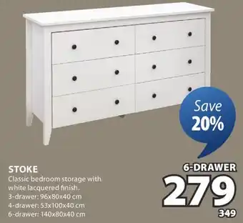 JYSK STOKE Classic bedroom storage offer