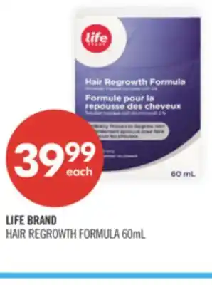 Shoppers Drug Mart LIFE BRAND HAIR REGROWTH FORMULA offer