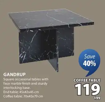 JYSK GANDRUP Square occasional tables offer