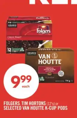 Shoppers Drug Mart FOLGERS, TIM HORTONS (12's) or SELECTED VAN HOUTTE K-CUP PODS offer