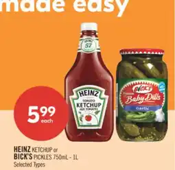 Shoppers Drug Mart HEINZ KETCHUP or BICK'S PICKLES offer