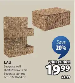 JYSK Lau Seagrass wall shelf offer