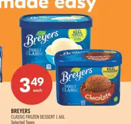 Shoppers Drug Mart BREYERS CLASSIC FROZEN DESSERT offer