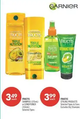 Shoppers Drug Mart FRUCTIS SHAMPOO (370 mL) or CONDITIONER offer