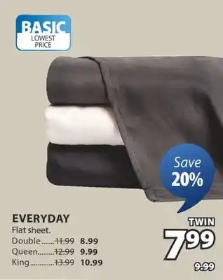 JYSK EVERYDAY Flat sheet offer