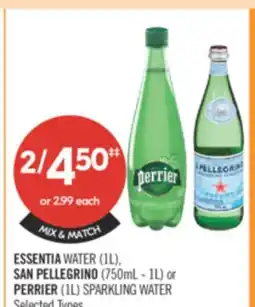 Shoppers Drug Mart ESSENTIA WATER (IL), SAN PELLEGRINO (750mL - IL) or PERRIER (IL) SPARKLING WATER offer