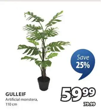 JYSK GULLEIF Artificial monstera, 110 cm offer