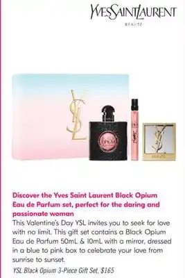 Shoppers Drug Mart YSL Black Opium 3 piece gift set offer