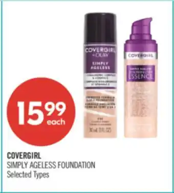 Shoppers Drug Mart COVERGIRL SIMPLY AGELESS FOUNDATION offer