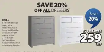 JYSK HULL Bedroom storage series offer