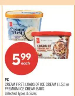 Shoppers Drug Mart PC CREAM FIRST, LOADS OF ICE CREAM or PREMIMUM ICE CREAM BARS offer