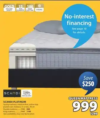 JYSK SCANDI PLATINUM Spring mattress firm-top mattress-in-a-box offer