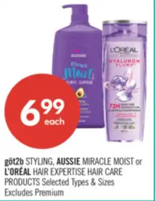 Shoppers Drug Mart got1 STYLING, AUSSIE MIRACLE MOIST or LOREAL HAIR EXPERTISE HAIR CARE PRODUCTS offer