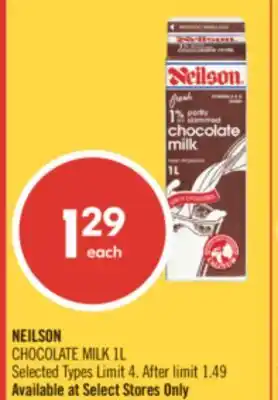 Shoppers Drug Mart NEILSON CHOCOLATE MILK offer