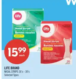 Shoppers Drug Mart LIFE BRAND NASAL STRIPS offer