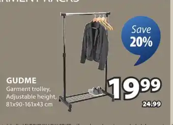 JYSK GUDME Garment trolley offer