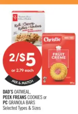 Shoppers Drug Mart DAD'S OATMEAL PEEK FREANS COOKIES OR PC GRANDPA BARS offer