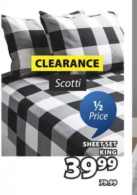 JYSK SCOTTI SHEET SET offer