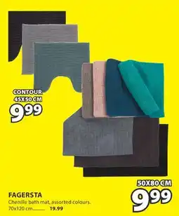 JYSK FAGERSTA Chenille bath mat, assorted colours offer