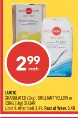 Shoppers Drug Mart LANTIC GRANULATED (2kg), BRILLIANT YELLOW or ICING (1kg) SUGAR offer