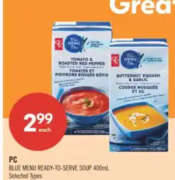 Shoppers Drug Mart PC BLUE MENU READY-TO-SERVE SOUP offer