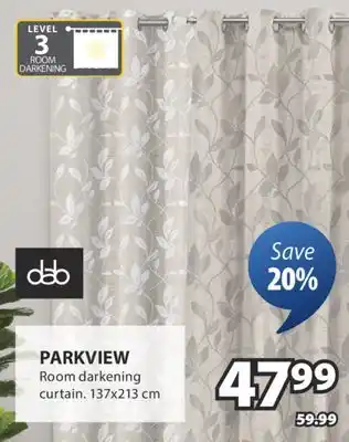 JYSK PARKVIEW Room darkening curtain offer