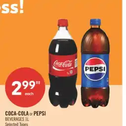 Shoppers Drug Mart COCA-COLA or PEPSI BEVERAGES 1L offer