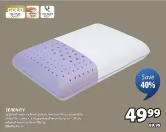 JYSK SERENITY Scented memory foam pillow offer