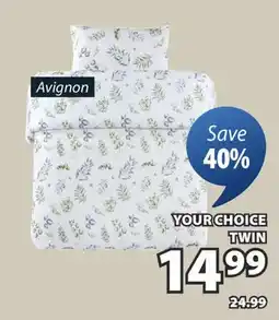 JYSK AVIGNON TWIN DUVET SET offer