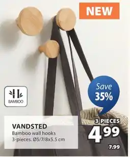 JYSK VANDSTED Bamboo wall hooks offer