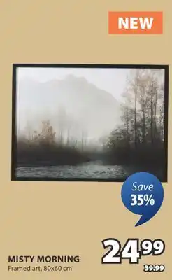 JYSK MISTY MORNING Framed art offer