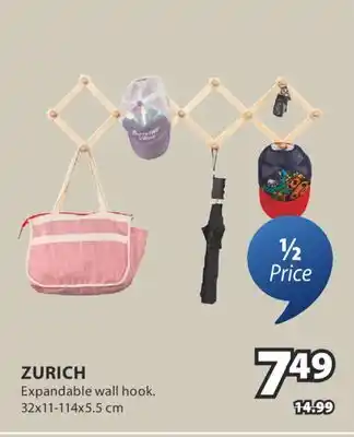 JYSK ZURICH Expandable wall hook offer