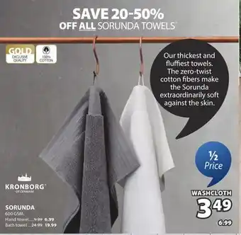 JYSK KRONBORG SORUNDA Hand Towel offer