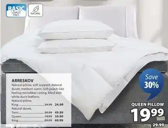 JYSK ARRESKOV Natural pillow offer