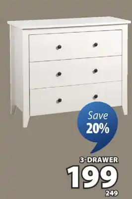 JYSK STOKE Classic bedroom storage 3-DRAWER offer