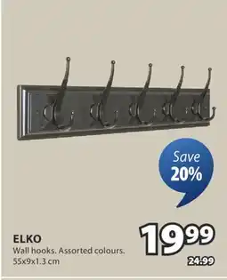 JYSK ELKO Wall hooks offer