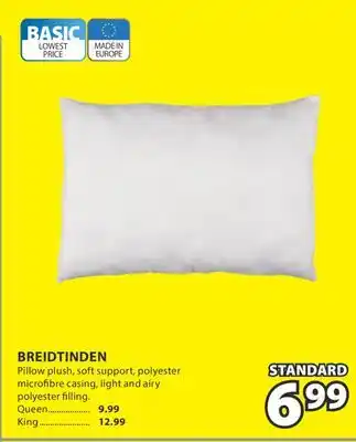 JYSK BREIDTINDEN Pillow plush, soft support offer