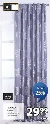 JYSK RENATA Blackout curtain panel offer