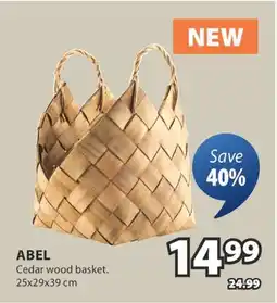 JYSK ABEL Cedar wood basket offer