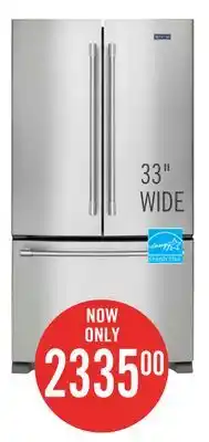 The Brick Maytag 33 22 Cu. Ft. French-Door Refrigerator - Fingerprint Resistant Stainless Steel - MRFF5033PZ offer