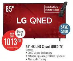 The Brick LG 65 4K Quantum Dot Nanocell HDR10 60Hz Smart TV (65QNED80TUC) offer