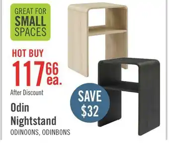 The Brick Odin Nightstand - Black Oak offer